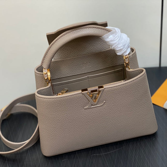 CAPUCINES BB 27 IN KHAKI BROWN TAURILLON