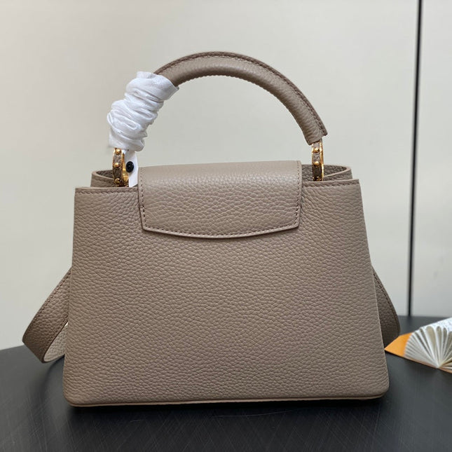CAPUCINES BB 27 IN KHAKI BROWN TAURILLON