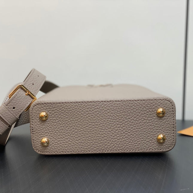 CAPUCINES MINI 21 IN KHAKI BROWN TAURILLON