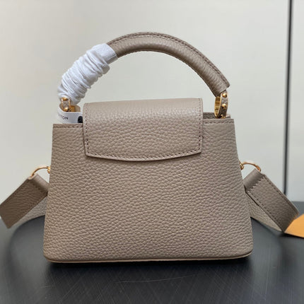 CAPUCINES MINI 21 IN KHAKI BROWN TAURILLON