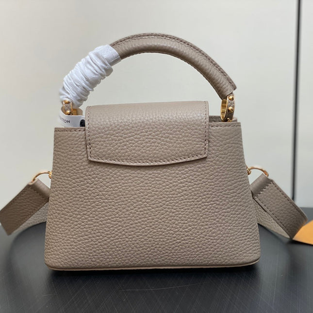 CAPUCINES MINI 21 IN KHAKI BROWN TAURILLON