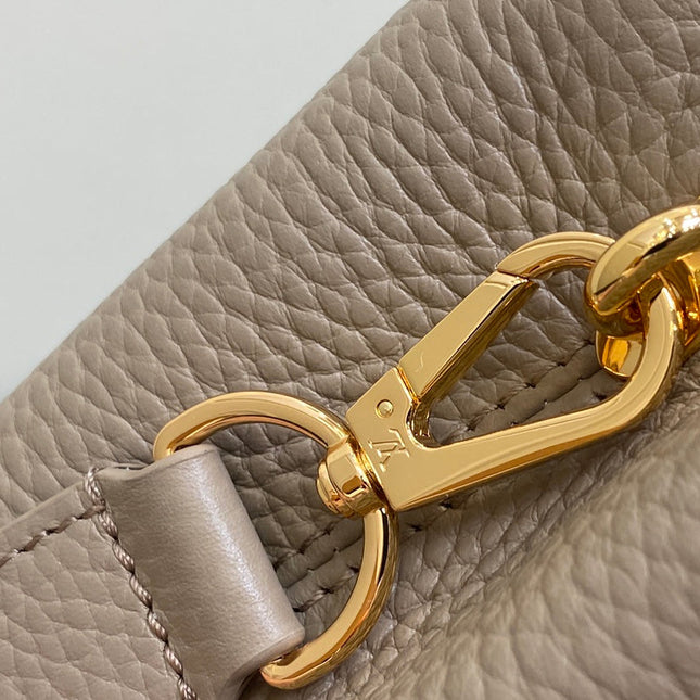 CAPUCINES MINI 21 IN KHAKI BROWN TAURILLON