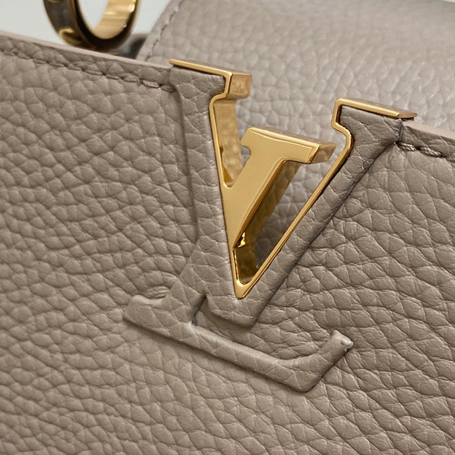 CAPUCINES MINI 21 IN KHAKI BROWN TAURILLON