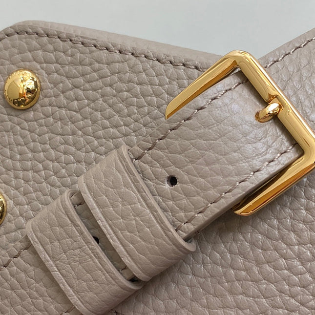 CAPUCINES MINI 21 IN KHAKI BROWN TAURILLON