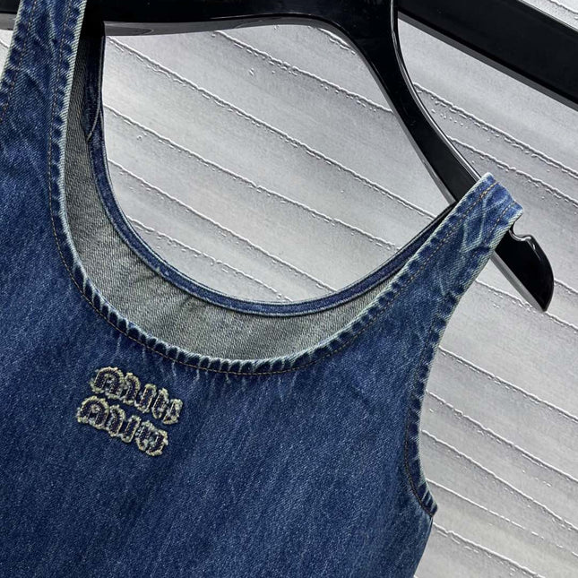 Miu Blue Denim Mini Dress
