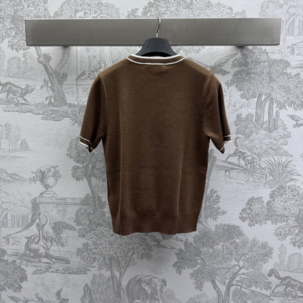 Miu 25 T-Shirt Brown Wool 232023