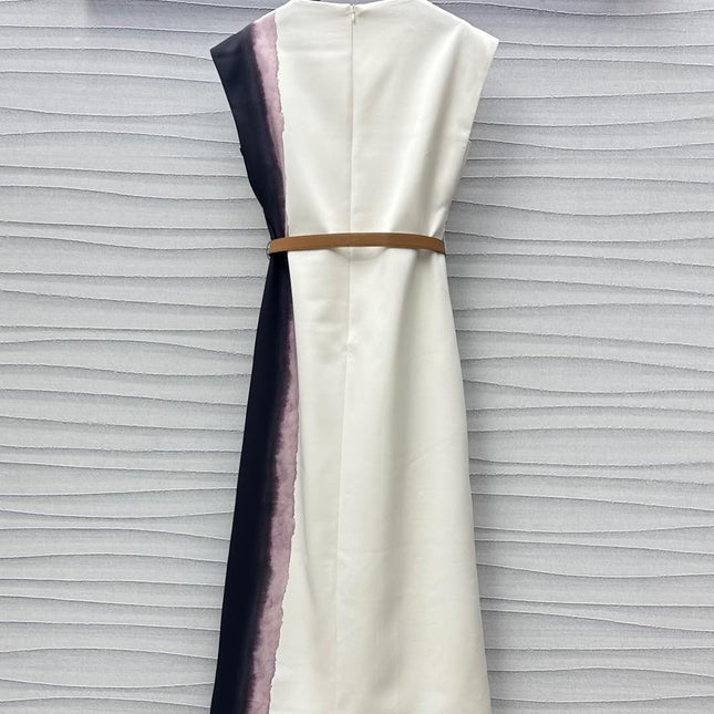 DIOR PRINTED DRESS WITH BELT 256706