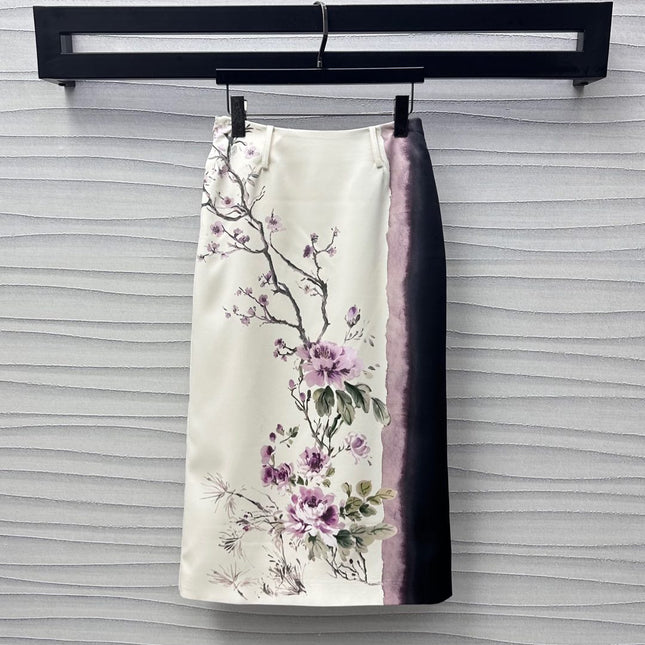 DIOR PRINTED STRAIGHT SKIRT 272228