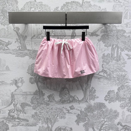 MIUMIU PLEATED DRAWSTRING MINI SKIRT 267800