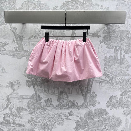 MIUMIU PLEATED DRAWSTRING MINI SKIRT 267800