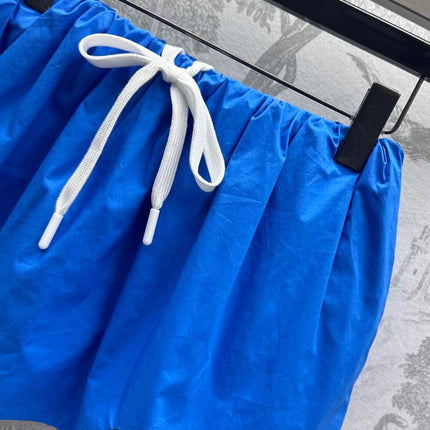 MIUMIU PLEATED DRAWSTRING MINI SKIRT 267799