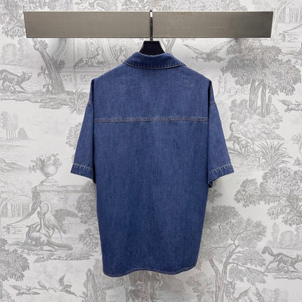 VALENTIN 25S DENIM SHIRT AND SHORTS SET 264676
