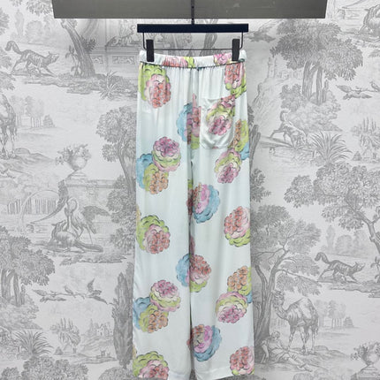 LV PRINTED STRAIGHT-LEG DRAWSTRING PANTS 267792