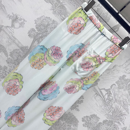 LV PRINTED STRAIGHT-LEG DRAWSTRING PANTS 267792