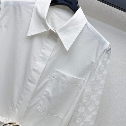 LV WHITE SHIRT DRESS WITH BELT 263740