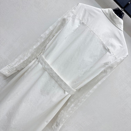 LV WHITE SHIRT DRESS WITH BELT 263740