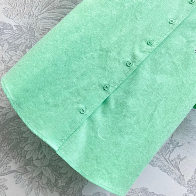 RALPH LAUREN SHORT-SLEEVE SHIRT LIGHT TEAL 274780