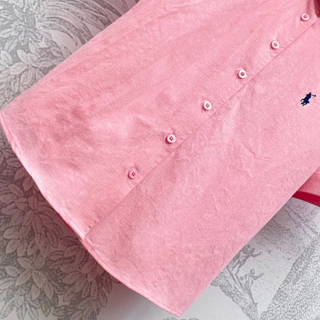 RALPH LAUREN SHORT-SLEEVE SHIRT PINK 274777
