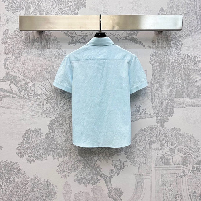 RALPH LAUREN SHORT-SLEEVE SHIRT LIGHT BLUE 274782