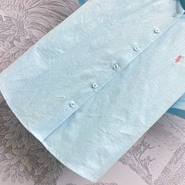RALPH LAUREN SHORT-SLEEVE SHIRT LIGHT BLUE 274782