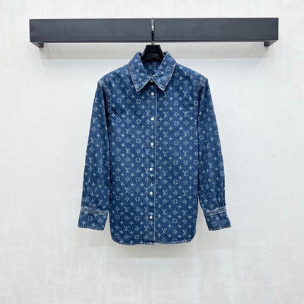 LV LASER-CUT DENIM SHIRT 274789