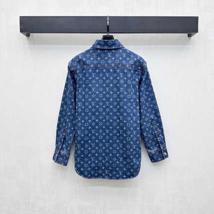LV LASER-CUT DENIM SHIRT 274789