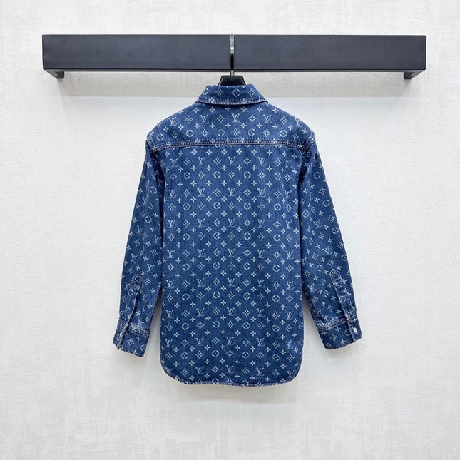 LV LASER-CUT DENIM SHIRT 274789