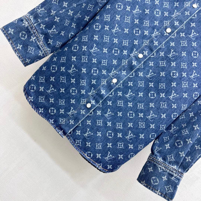 LV LASER-CUT DENIM SHIRT 274789