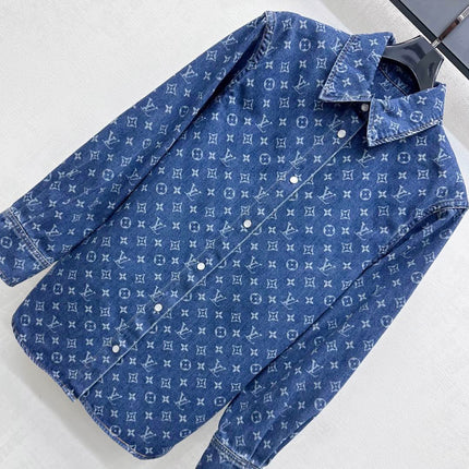 LV LASER-CUT DENIM SHIRT 274789
