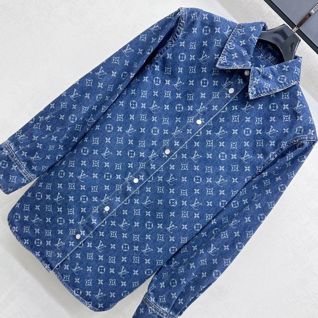 LV LASER-CUT DENIM SHIRT 274789
