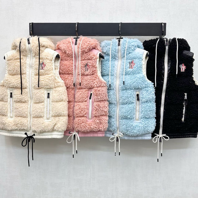 MONCLER 25S DOWN VEST IN PINK 106