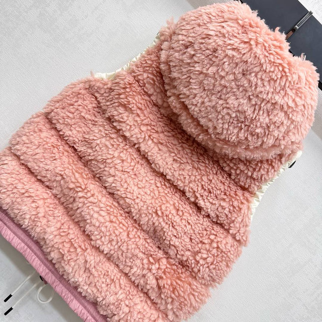 MONCLER 25S DOWN VEST IN PINK 106