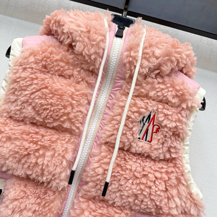 MONCLER 25S DOWN VEST IN PINK 106