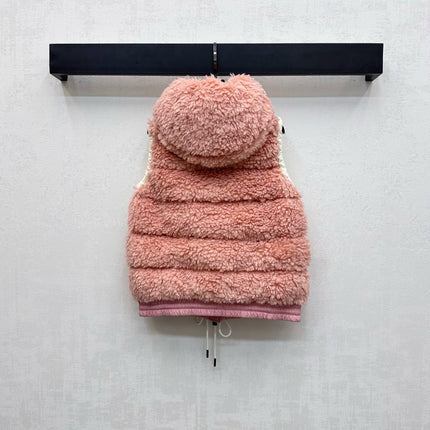 MONCLER 25S DOWN VEST IN PINK 106