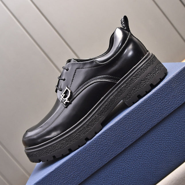 CD EXPLORER LACE-UP LOAFER BLACK CALFSKIN