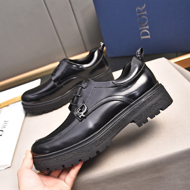 CD EXPLORER LACE-UP LOAFER BLACK CALFSKIN