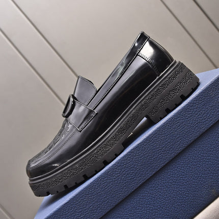 CD SYMBOL EXPLORER LOAFER GLOSSY BLACK MONOGRAM CALFSKIN