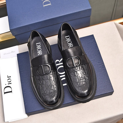 CD SYMBOL EXPLORER LOAFER BLACK MONOGRAM CALFSKIN