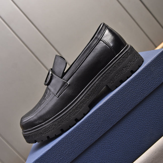 CD SYMBOL EXPLORER LOAFER BLACK MONOGRAM CALFSKIN