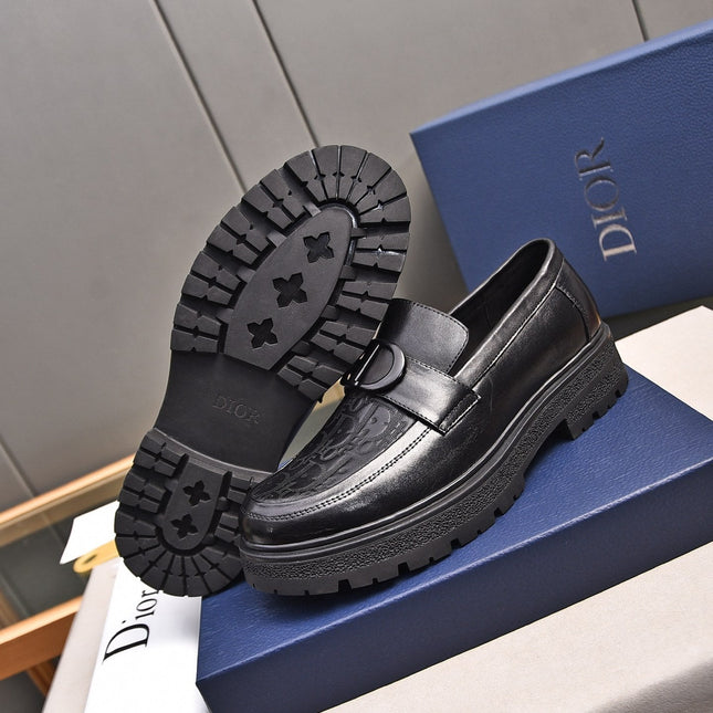 CD SYMBOL EXPLORER LOAFER BLACK MONOGRAM CALFSKIN
