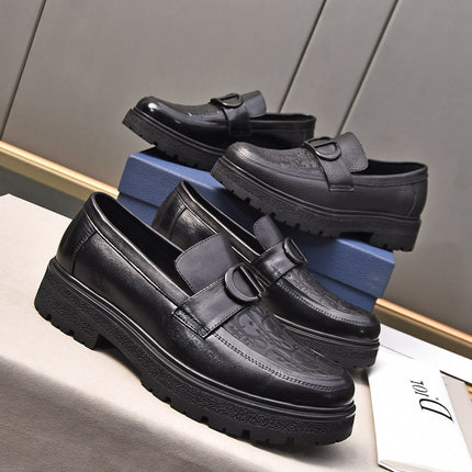 CD SYMBOL EXPLORER LOAFER BLACK MONOGRAM CALFSKIN