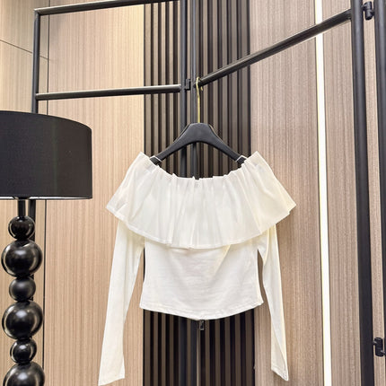 MIUMIU LONG-SLEEVE ZIP-UP TEE STYLE 269