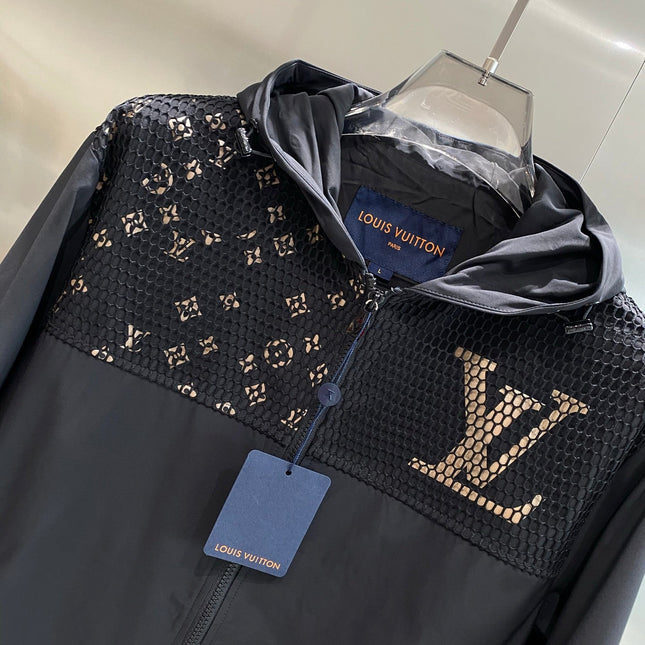 LV HOODED JACKET BLACK 238903