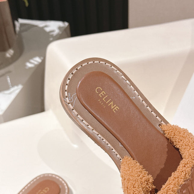 CELINE 25S LYMPIA TWISTED SANDAL IN BURNT ORANGE SPONGE FABRIC