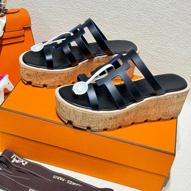 ISABELLA SANDAL BLACK CALFSKIN
