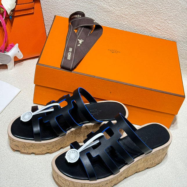 ISABELLA SANDAL BLACK CALFSKIN