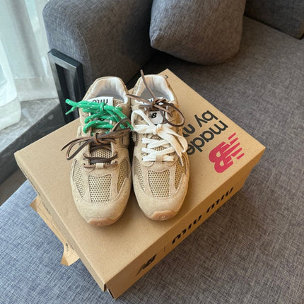 Warm Ivory Sneakers NB Suede Cowhide