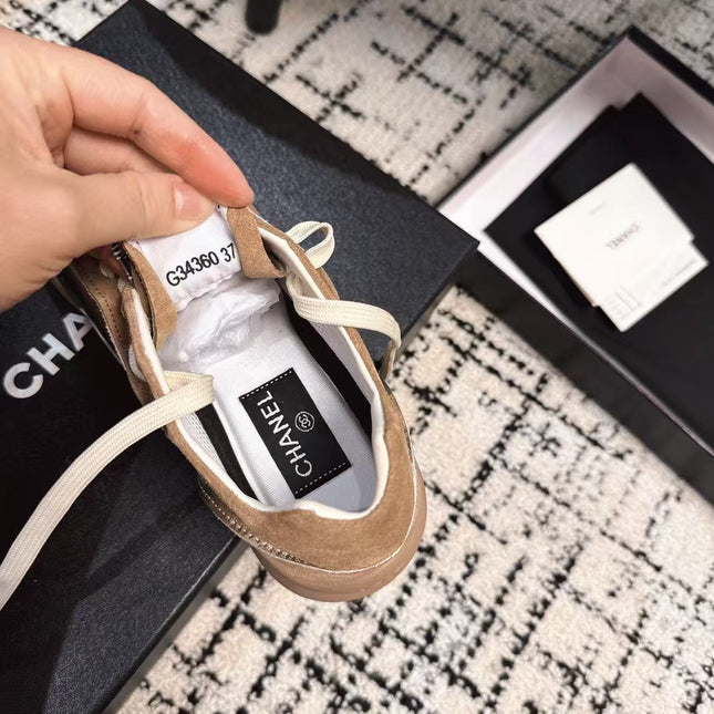 CLASSIC SNEAKERS IN PERU BROWN SHEEPSKIN AND SUEDE