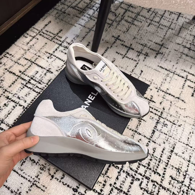 CLASSIC SNEAKERS IN SILVER SHEEPSKIN