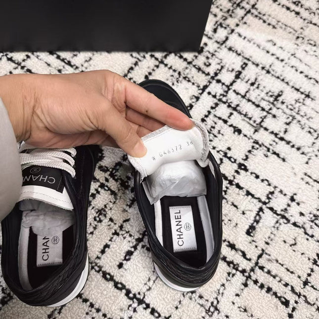 TRAINERS SNEAKER IN BLACK CALFSKIN AND SUEDE